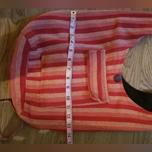 Boho Casual Beach sling shoulder bag woven 100 percent cotton fully reversible - Picture 10 of 10